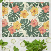 Linge De Cuisine Jardin tropical d'Hibiscus (Plié)