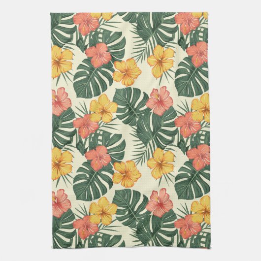 Linge De Cuisine Jardin tropical d'Hibiscus (Vertical)