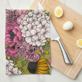 Linge De Cuisine Jardins floraux 2 (Quart Plié)