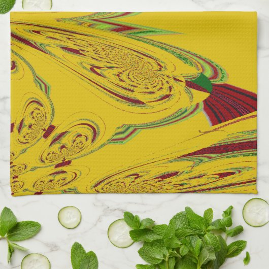 Linge De Cuisine jaune (Plié)