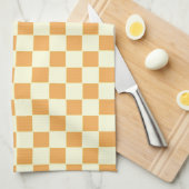 Linge De Cuisine jaune à carreaux (Quart Plié)