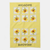 Linge De Cuisine Jaune aux yeux noirs Susan Floral (Vertical)