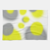 Linge De Cuisine Jaune blanc gris Abstrait  (Horizontal)