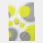 Linge De Cuisine Jaune blanc gris Abstrait  (Vertical)