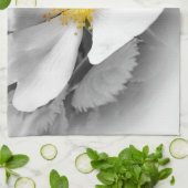 Linge De Cuisine jaune dans les tons gris (Plié)