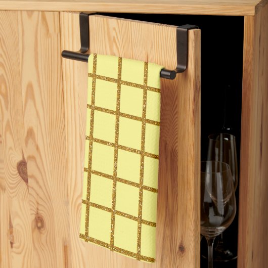 Linge De Cuisine Jaune Doré (Pliage en tiers)