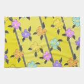 Linge De Cuisine Jaune ensoleillé avec fleurs (Horizontal)