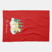 Linge De Cuisine Jaune Labrador Noël Arbres À feuillage persistant (Horizontal)