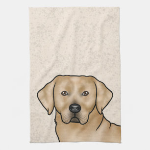 Linge De Cuisine Jaune Labrador Retriever Lab Tête de chien Beige