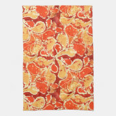 Linge De Cuisine Jaune Orange Bohème Bali Batik Style Paisley (Vertical)