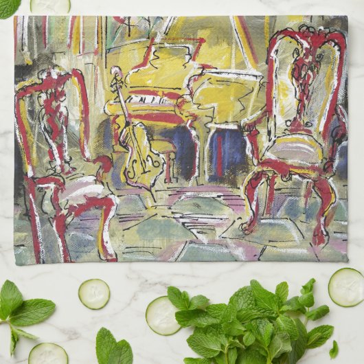 Linge De Cuisine Jaune, violoncelle (Plié)