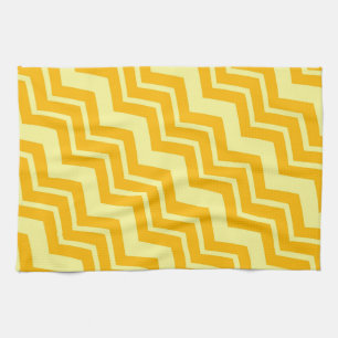 Linge De Cuisine Jaune Zigzag Chevron Design Motif