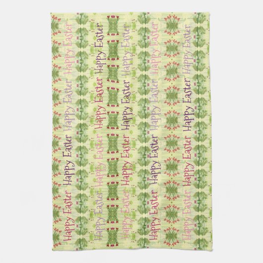 Linge De Cuisine Jaunes avec vert (Vertical)