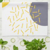 Linge De Cuisine Jaunissez, refroidissez, art géométrique moderne (Plié)