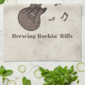 Linge De Cuisine Java Jams-Brassin' Riffs Endiablés-Café-Guitare- (Plié)
