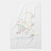 Linge De Cuisine Jazzy, Grattage, Chat Abstrait (Vertical)