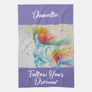 Linge De Cuisine Je Crois En Unicorns Rainbow Suivez Vos Rêves