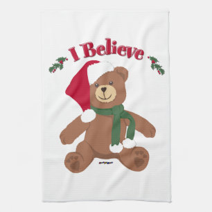 Linge De Cuisine Je crois ! Ours en peluche de Noël