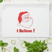 Linge De Cuisine "Je crois que Père Noël Christmas Towel" (Plié)