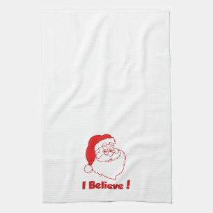 Linge De Cuisine "Je crois que Père Noël Christmas Towel"