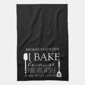 Linge De Cuisine Je Cuis Parce Que Punch Les Gens Froid Sur Le Nom (Vertical)