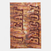 Linge De Cuisine Je mange du texte Bacon avec Arrière - plan (Vertical)