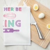 Linge De Cuisine Je préfère cuisiner Rose Violet (Quart Plié)