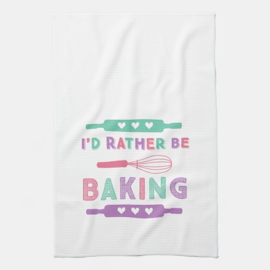 Linge De Cuisine Je préfère cuisiner Rose Violet (Vertical)