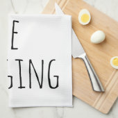 Linge De Cuisine Je préférerais chanter une citation drôle noir et  (Quart Plié)