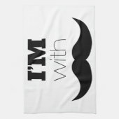 Linge De Cuisine Je suis avec Moustache (Vertical)