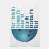 Linge De Cuisine Je Suis Beau Je Suis Bon Bowling Bleu (Vertical)