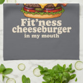 Linge De Cuisine Je suis dans l'aptitude Cheeseburger Dans Ma Bouch (Plié)