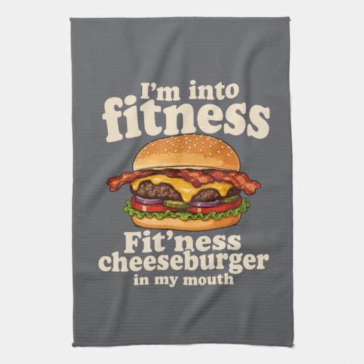 Linge De Cuisine Je suis dans l'aptitude Cheeseburger Dans Ma Bouch (Vertical)