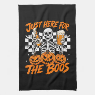 Linge De Cuisine Je suis juste ici pour les Boos Halloween squelett
