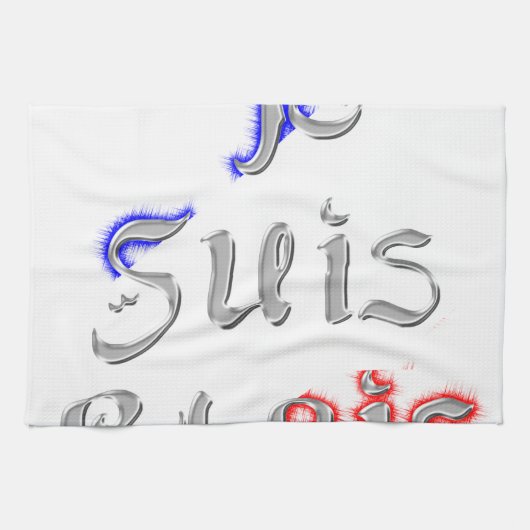 Linge De Cuisine Je Suis Paris I Love Paris Texte Art Imprimer (Horizontal)