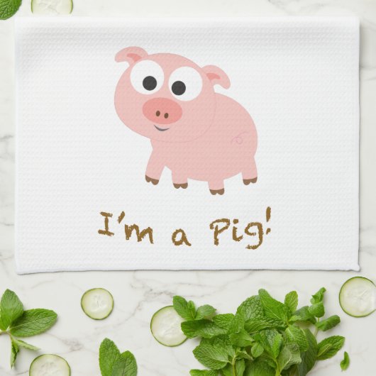 Linge De Cuisine Je suis un cochon (Plié)