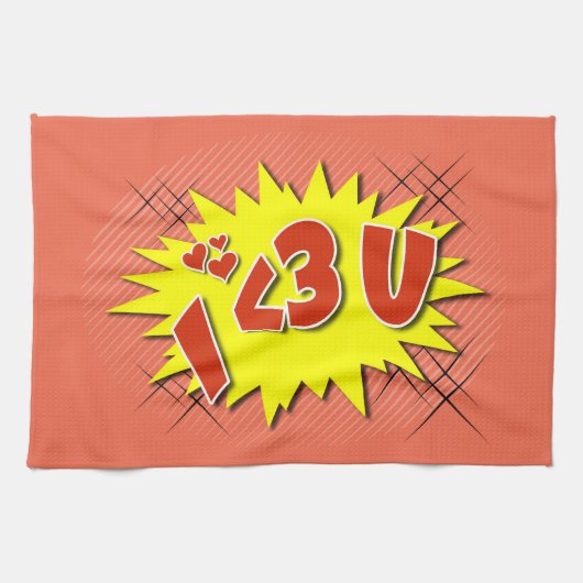 Linge De Cuisine Je t'aime (Horizontal)