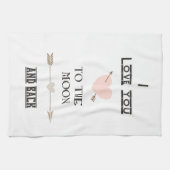 Linge De Cuisine Je t'aime à la lune et au dos (Horizontal)