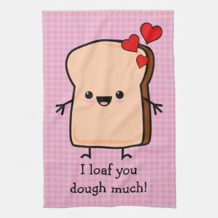 Linge De Cuisine Je t'aime beaucoup pain Toast