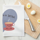 Linge De Cuisine Je t'aime un latte ! (Quart Plié)
