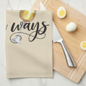 Linge De Cuisine Je Vais Les Deux Façons Drôle Vin Rouge Blanc Louv (Quart Plié)