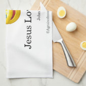 Linge De Cuisine Jésus aime Vous Customisez (Quart Plié)