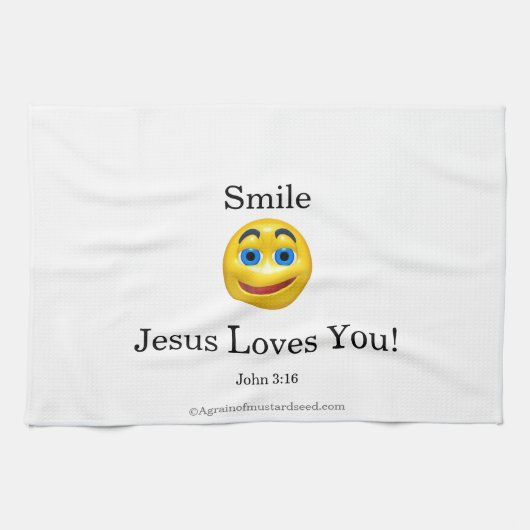 Linge De Cuisine Jésus aime Vous Customisez (Horizontal)