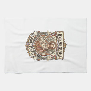 Linge De Cuisine Jésus Art Nouveau Affiche Sacrée Jésus Art Nouvea