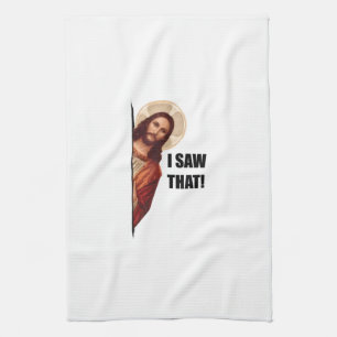 Linge De Cuisine Jésus chrétien vous regarde, Jésus j'ai vu ça