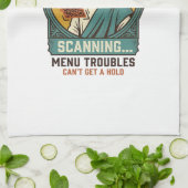 Linge De Cuisine Jésus Code QR flou ne scannera pas Menu Humour Tec (Plié)