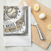 Linge De Cuisine Jésus et baseball Christianisme vintage (Quart Plié)