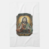 Linge De Cuisine Jésus Fond Écran Noir Couverture Webcam Virtuelle  (Vertical)
