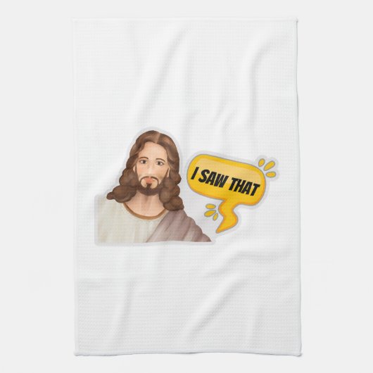 Linge De Cuisine Jésus J'Ai Vu Ça (Vertical)