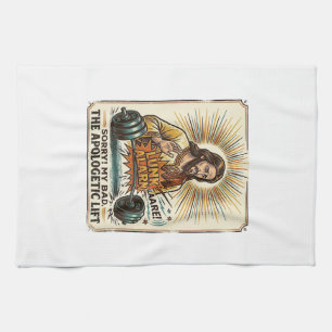 Linge De Cuisine Jésus laissant tomber lourdement un haltère bruyam